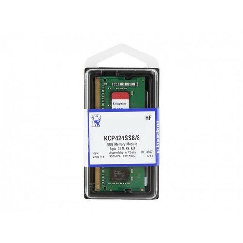 Kingston SODIMM DDR4 8GB 2400MHz CL17, KCP424SS8/8 dodatna memorija za laptop Slike