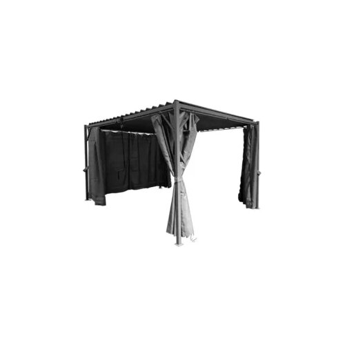 Ruris metalna tenda Pergola 295395 sa ručno podesivim krovom &amp;ndash; 395x295x220cm Slike