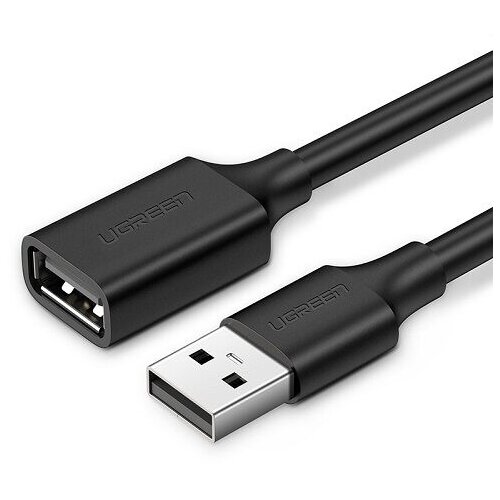 Ugreen USB kabl M/F 2.0 US103, Produžni, 5m, Crni Slike