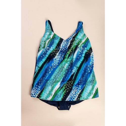 Fenzy Plus Size Enodelne Kopalke S Potiskom, Modre Cene