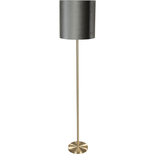 QAZQA Vloerlamp messing met velours kap groen 40cm - Simplo Slike
