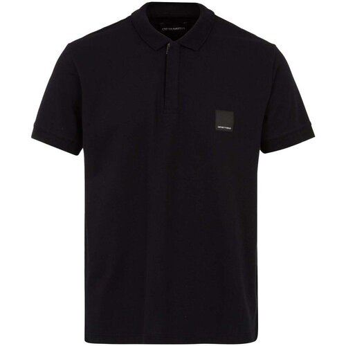 Emporio Armani Lounge Quarter Zip Polo Shirt Black Crna Cijene
