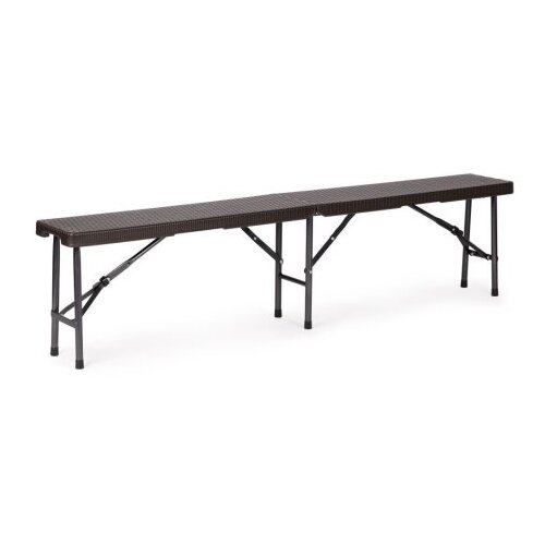  Sklopivi set Sto 180cm sa 2 klupe ratan brown Slike