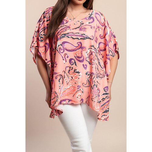 Fenzy Plus Size Bluza S Potiskom, Roza Cene