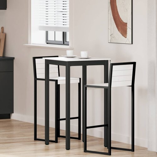  Stol za bar Bijelo 60 x 60 x 105 cm Čvrsto borovo drvo Slike