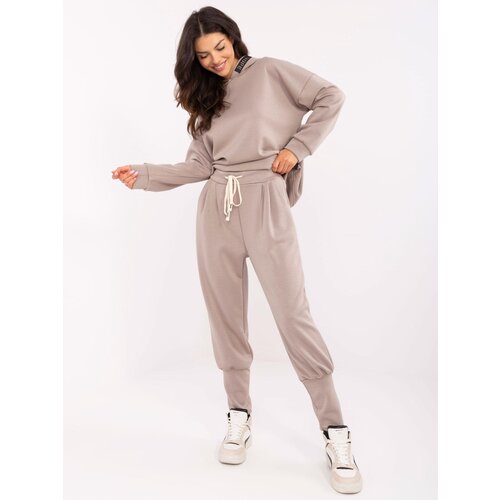 Italy Moda Trousers-MI-SP-61700.80P-dark beige Slike