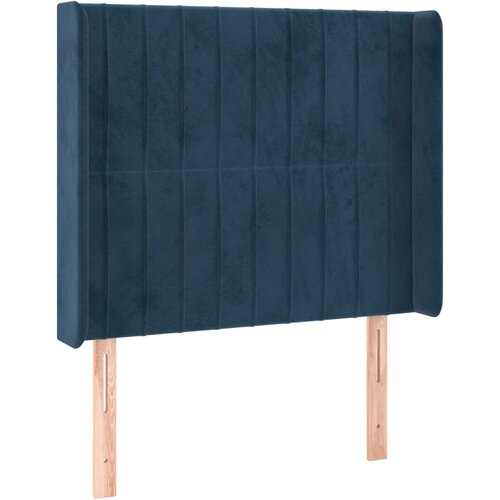 Maison Chic vzglavna omarica - nočna omarica - posteljna omarica z u&amp;scaron;esi temno modro 103x16x118/128 cm žamet, (21708552) Slike