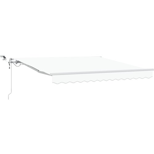 vidaXL avtomatska retraktibilna tenda z LED bela 300x250 cm, zamenjava tkanine tende za okvir 3x2.5 m bela, (22146354) Cene