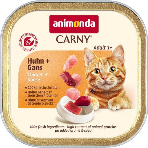  Ekonomično pakiranje animonda Carny Adult 64 x 85 g - Piletina i guska Slike