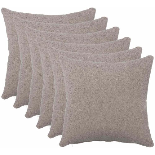  Presvlaka za jastuk 6 pcs HEERLEN Svjetlosiva 30 x 30 cm Bouclé Cene