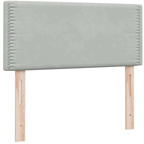  Box Spring krevet s madracem svijetlo sivi 80x220 cm samt Slike