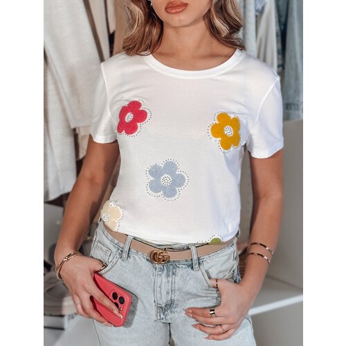 DStreet T-shirt damski w kwiaty DAISYLA biały Cene