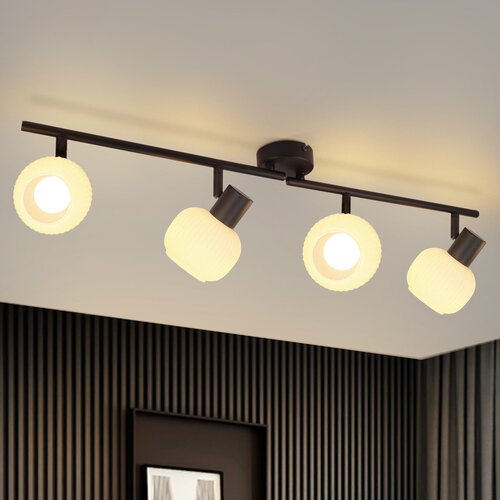 Nettlife Bela stropna svetilka E14, 4 žarnice, notranja steklena svetilka s senčnikom, nastavljiva, (22117004) Cene