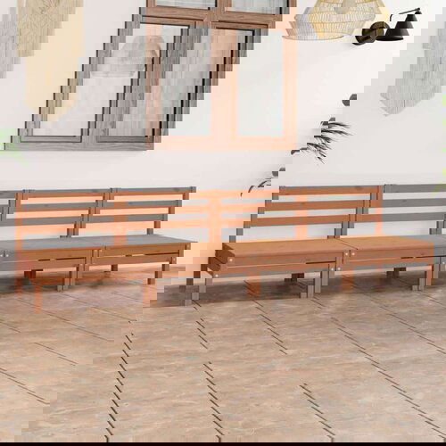  4-dijelna vrtna garnitura od masivne borovine smeđa boja meda Cijene