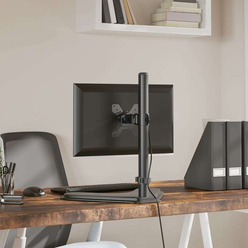 VidaXL Nosač za monitor crni čelični VESA 75/100 mm Slike