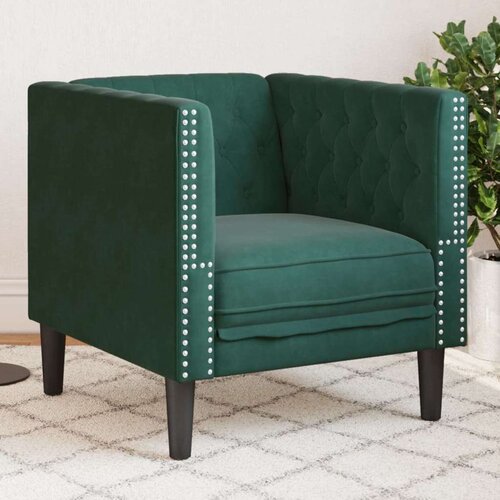  Chesterfield kauč fotelja tamnozeleni bar&amp;scaron;un Slike