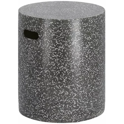 Kave Home Crni betonski pomoćni stolić Jenell, ⌀ 35 cm