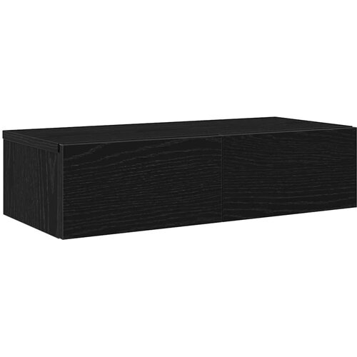  Zidna polica s ladicama crna 60x26,5x15 cm izrađeno drvo Slike
