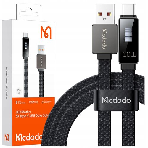 McDodo USB-C HITRI POLNILNI KABEL ZA SAMSUNG XIAOMI TIPA C 6A 100W 1M VODIL, (21748000) Cene
