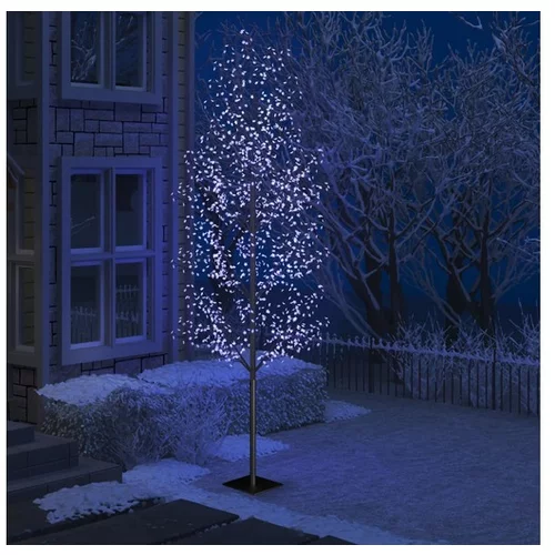  Božično drevesce 1200 LED lučk modri češnjevi cvetovi 400 cm