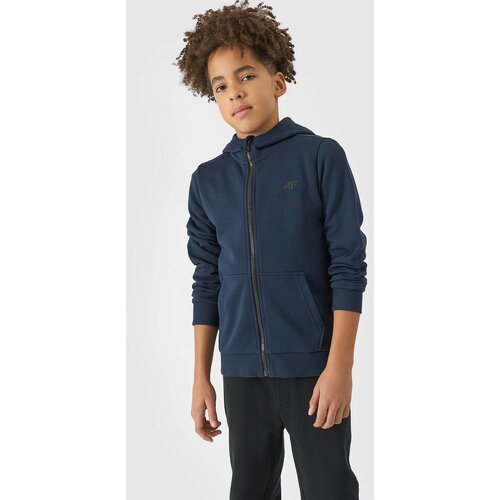 4f boys' sweatshirt zipped up hoodie - navy blue Slike