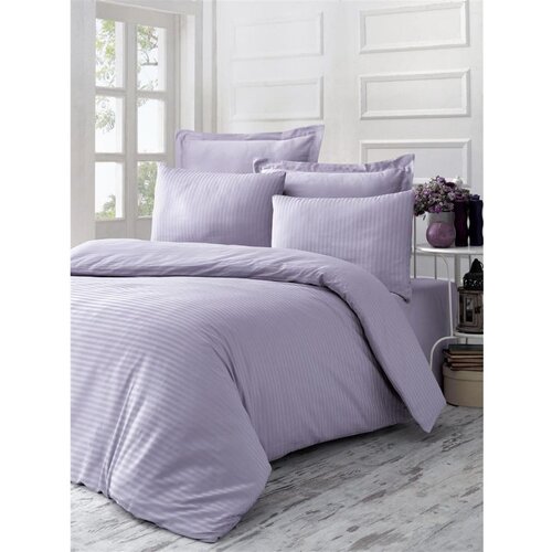  line lilac lilac satin single quilt cover set (fr) Cene