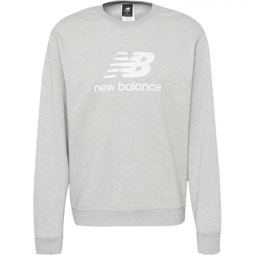 New Balance Sweater majica svijetlosiva / bijela