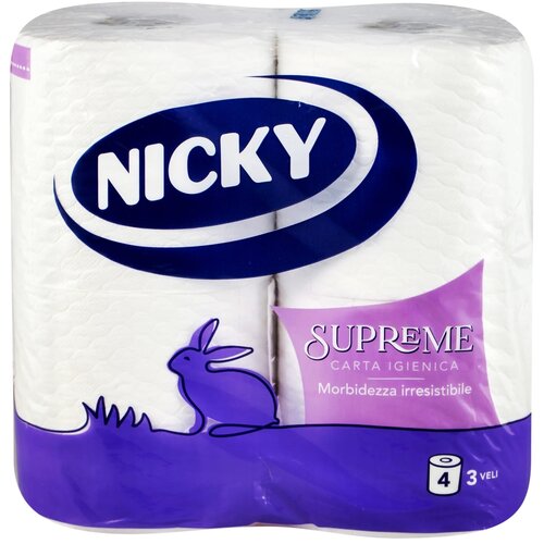 Nicky toalet papir supreme troslojni, 4 rolne Slike