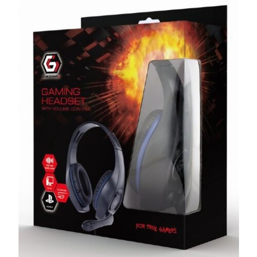 Gembird GHS-05-B Gaming črne/modre, slu&amp;scaron;alke z mikrofonom, (5000115338) Slike