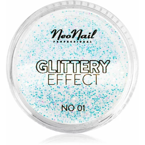 NeoNail Glittery Effect No. 01 bleščeči prah za nohte 2 g