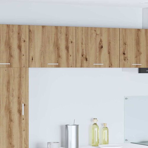 VidaXL viseći ormarić s policom riga 2 pcs umjetnički hrast i bijela Slike