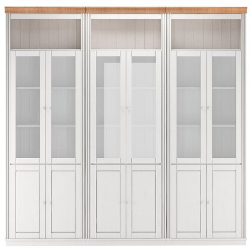 Støraa Bela vitrina iz masivnega bora 518x223 cm Anita – Cene