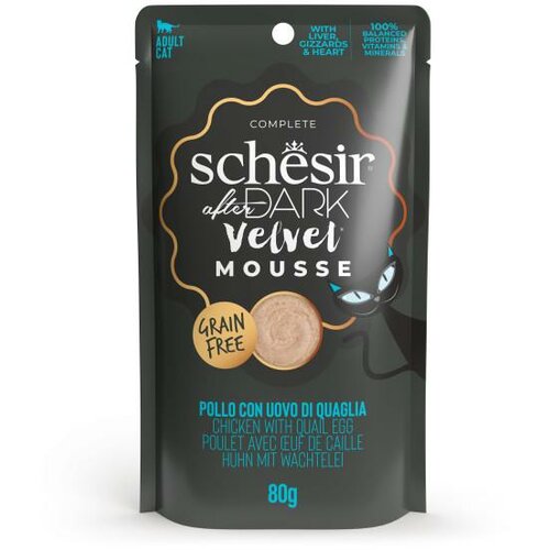 Schesir after Dark konzerva za mačke - Piletina i prepeličje jaje u musu 80g Slike