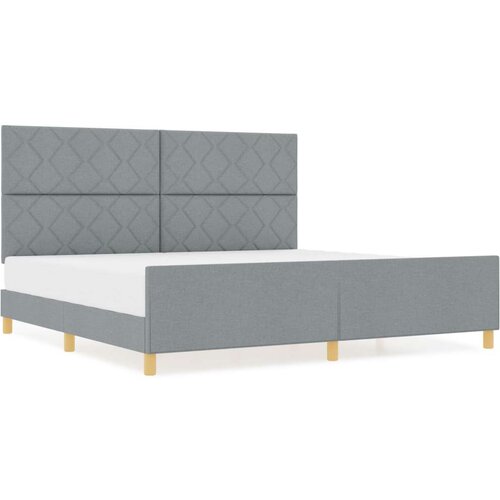 VidaXL Svjetlosiva Tkanina Krevetna Okvir 200x200 cm Slike