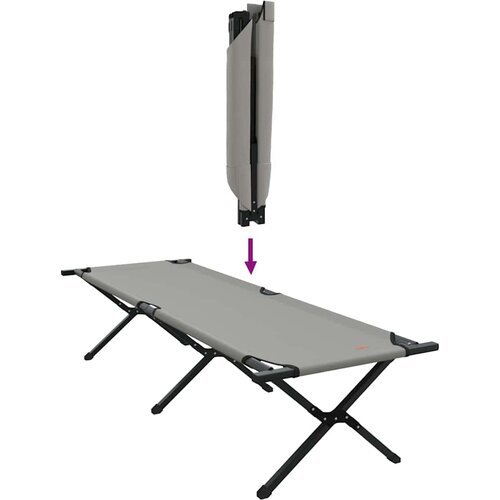  Sklopivi kamperski krevet Siva 193 x 69 x 45 cm Oxford tkanina Slike