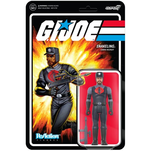 Grupo figura reaction gi joe cobra snakeling factory worker beard tan, (20839831) Slike
