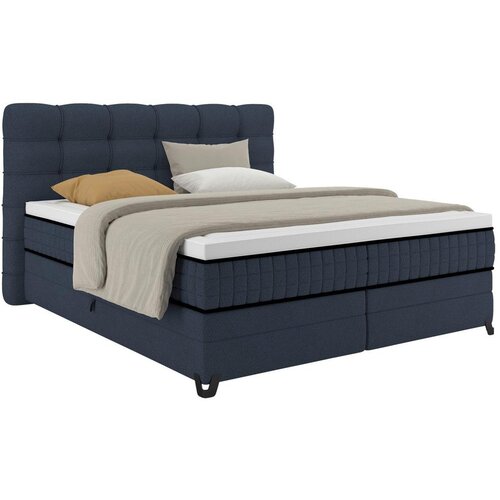 Premium Living Postelja Boxspring Carmen C, Modra, 180x200 Slike