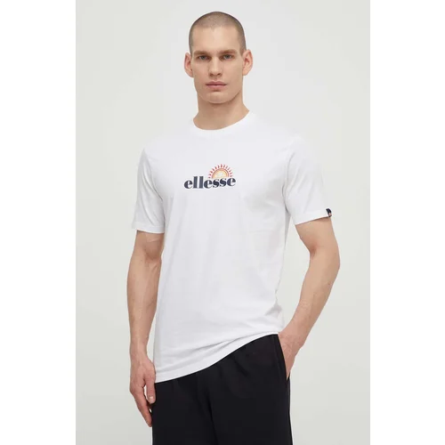 Ellesse Bombažna kratka majica Trea T-Shirt moška, bela barva, SHV20126