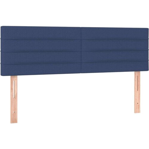  Uzglavlja 2 kom plava 72 x 5 x 78/88 cm od tkanine Slike