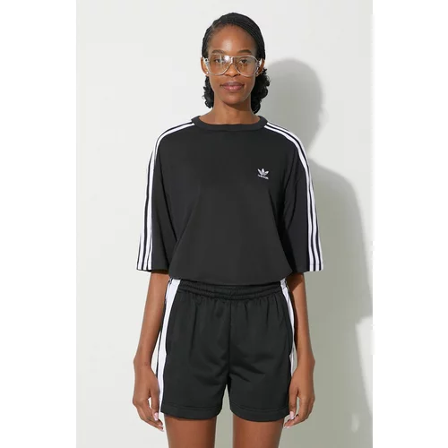Adidas Kratka majica 3-Stripes Tee ženska, črna barva, IU2406