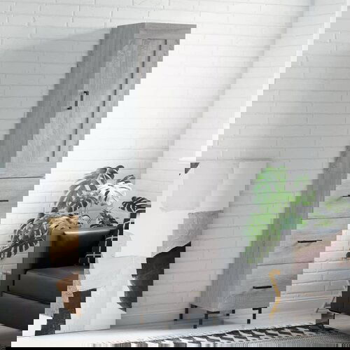 vidaXL Visoka omara siva sonoma 34,5x34x180 cm inženirski les Cene