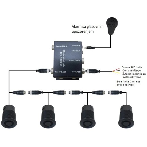 Parking senzori 12/24V Pištavac IP67 PS-KT317AHD Cene