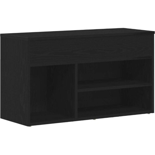 vidaXL klupa za cipele crni hrast drvo 60 x 30 x 45 cm pohrana Cijene