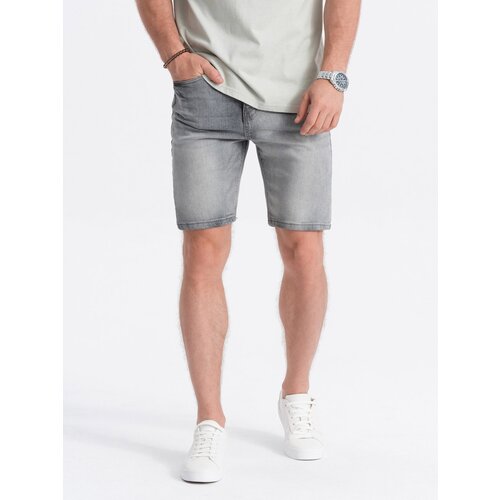 Ombre Men's denim short shorts - gray Slike