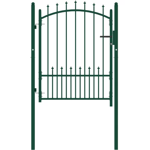  Vrata za ogradu sa šiljcima čelična 100 x 125 cm zelena