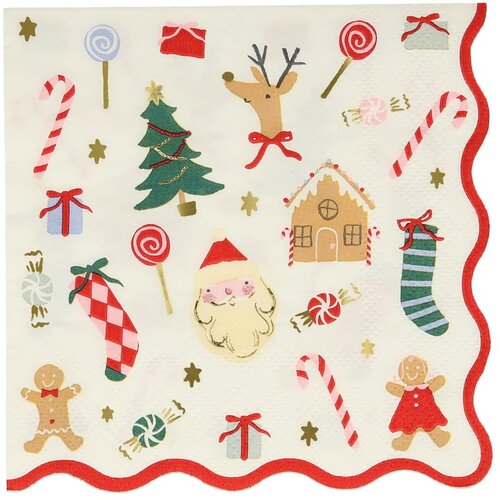 Meri Meri Papirnati ubrusi u setu 16 kom Jolly Christmas – Cijene