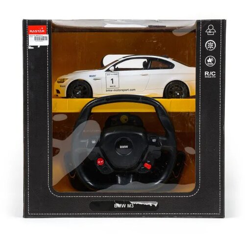 Rastar RC BMW M3 sa volanom 1:14 - crn, bijel Cene