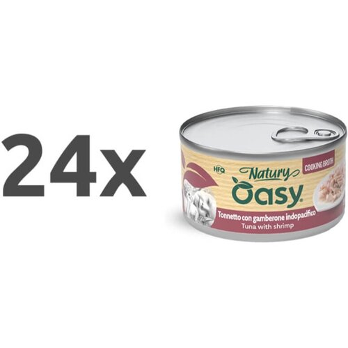 Oasy Cat Natury Adult fileji v juhi, konzerva - tuna in kozice - 85 g 24 x 85 g Cene