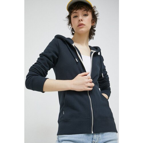 Superdry Bluza ženska, mornarsko modra barva, s kapuco Slike