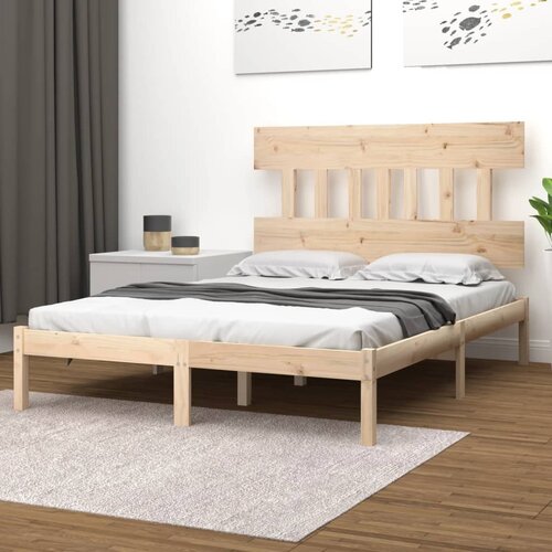 The Living Store Posteljni okvir iz trdnega lesa 160x200 cm - Posteljni Okvir, (21527595) Slike